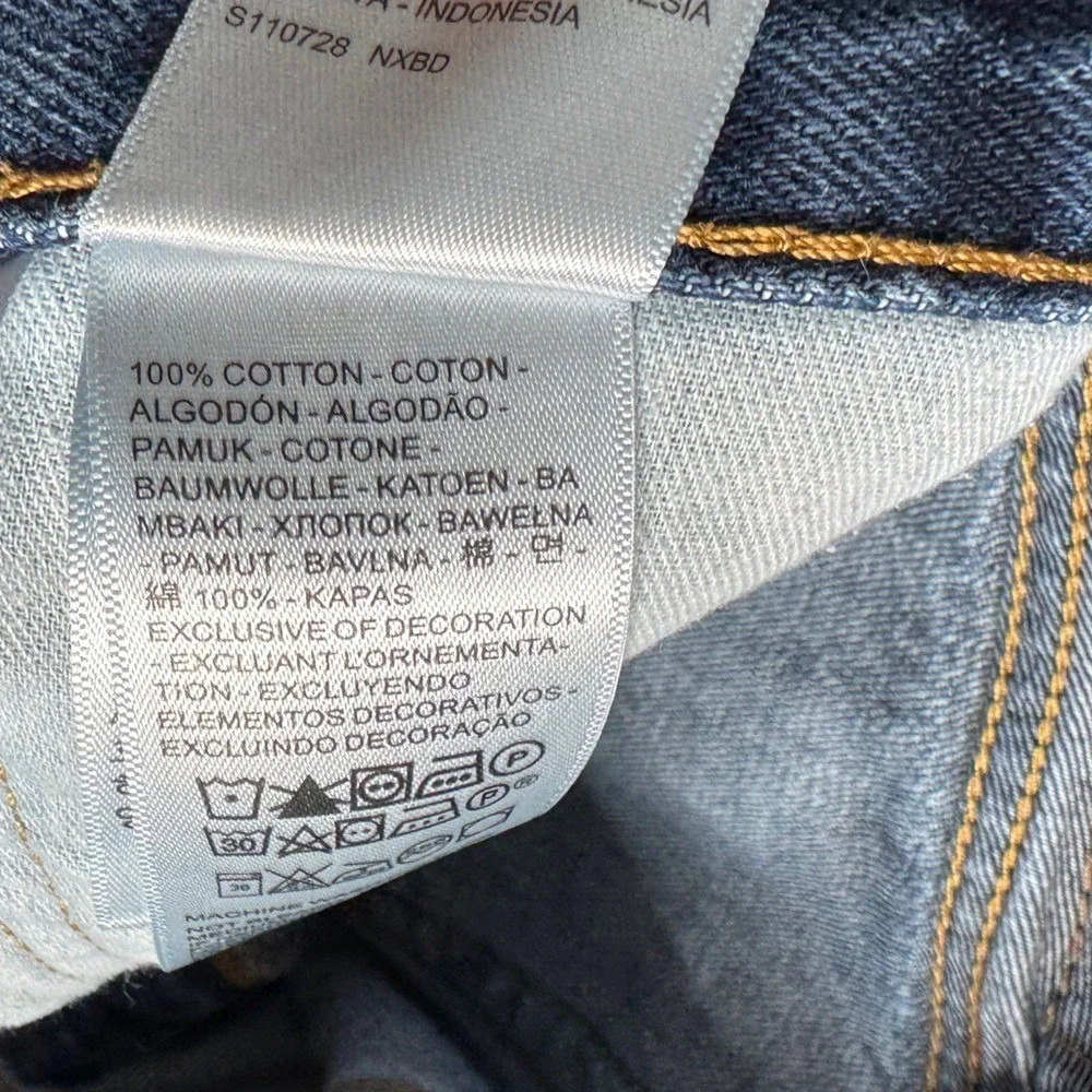 Levi's 505 Regular Mid Rise Regular Fit Straight Leg Jeans Denim Pants Men's 36‎
